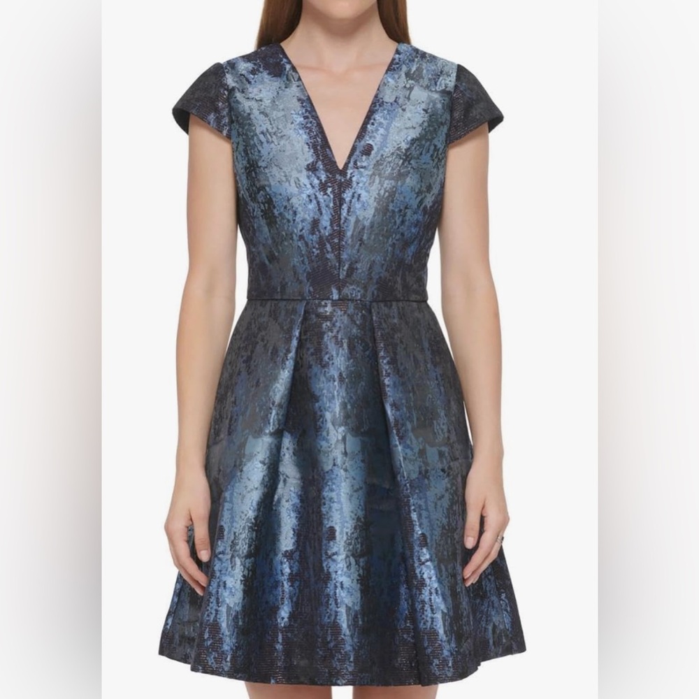 New with Tags Vince Camuto Blue Mini Fit and Flare Dress